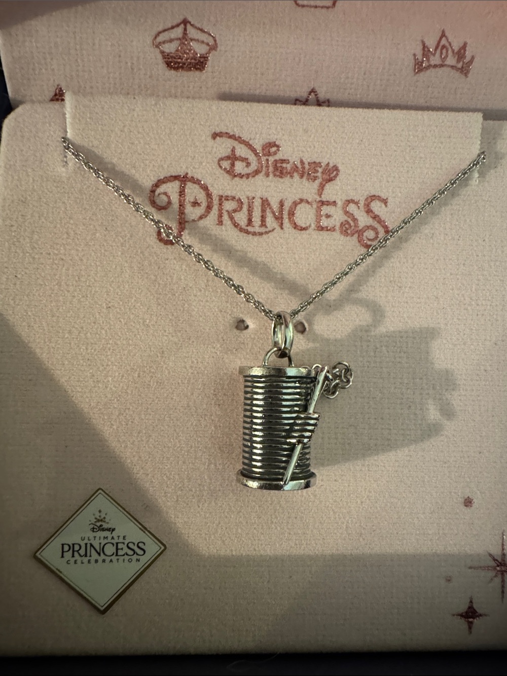 Rare RockLove x Disney Cinderella Spool and Thread Necklace
